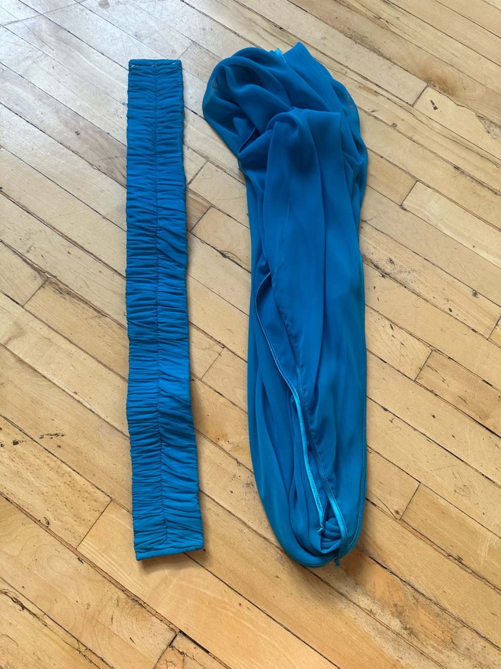Wayne Clark Teal Blue Long Sleeve Maxi Dress - Picture 11 of 12